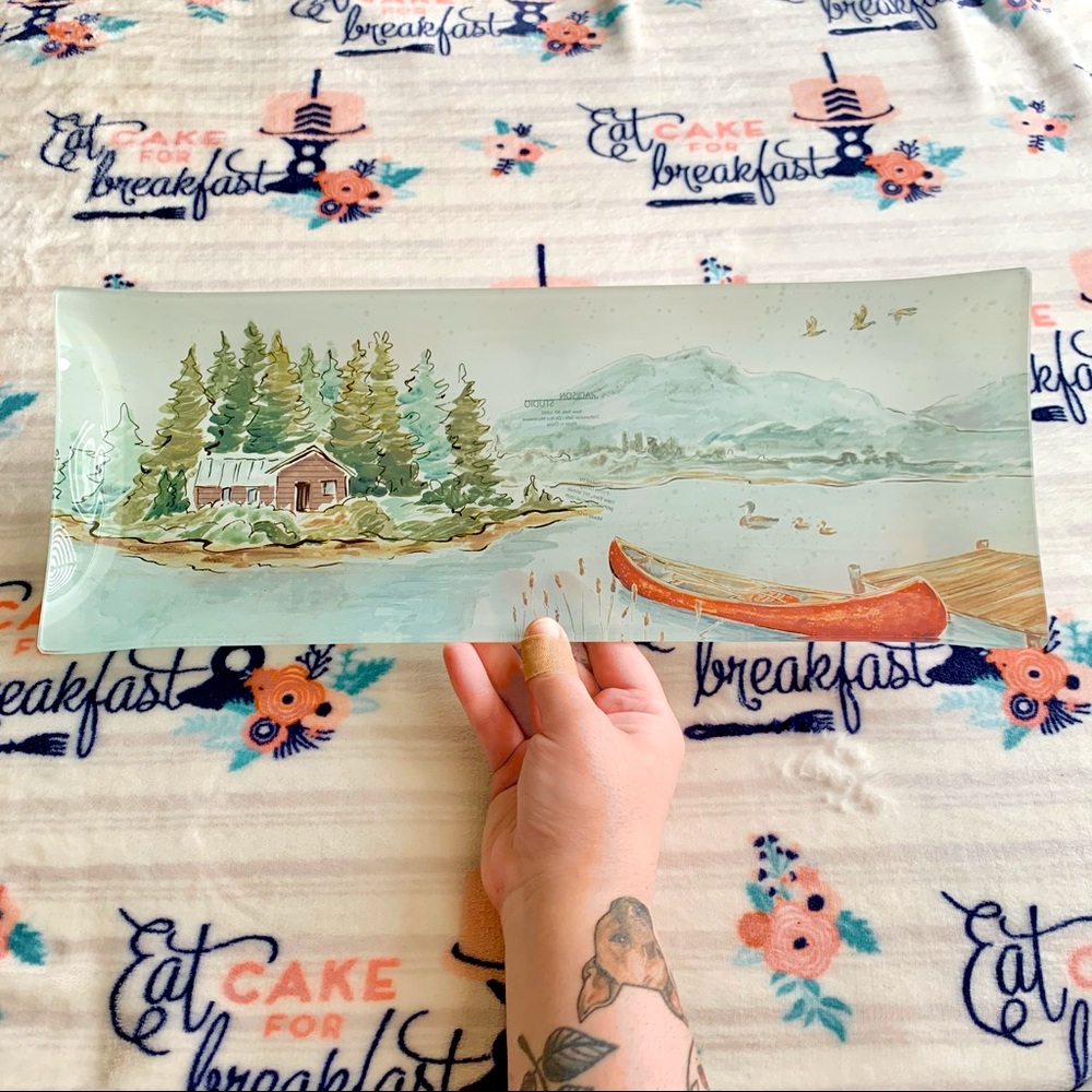 COPY - 🛶 Glass Lake Nautical Cabin Canoe Serving Dish 🛶